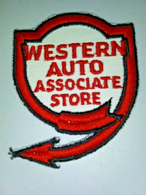 VINTAGE Embroidered Automotive Gasoline Patch UNUSED WESTERN AUTO ASSOC. STORE