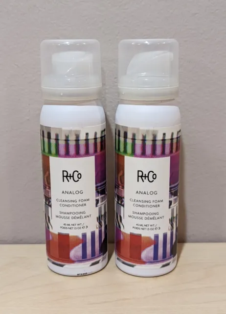 (2) R+Co Analog Cleansing Foam Conditioner 1.5oz/45ml