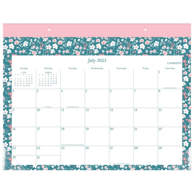 CAMBRIDGE PIPPA ACADEMIC 20232024 Monthly Desk Pad Calendar Standard