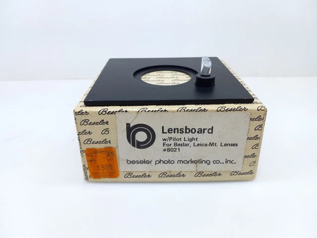 Placa de lentes Beseler #8021 4x4 con luz piloto roja para Beslar y Leica Mt. Lentes