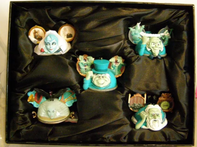 Disney Parks LE 195/2000 Haunted Mansion Ear Hat Ornament Set Costa Alavezos MIB