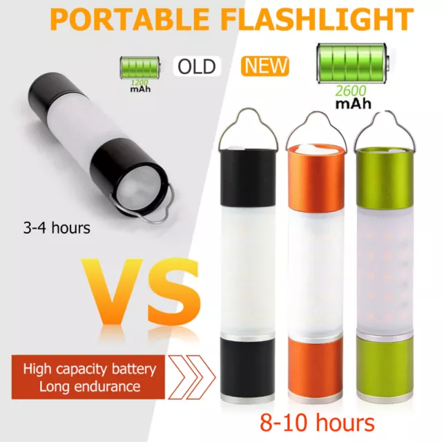 Portable LED Torch Flashlight USB Zoomable Outdoor Night Fishing Camping Lights 3