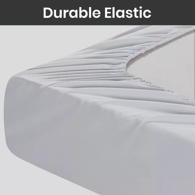 Extra Deep 40 cm Fitted Sheet Full Bed Sheets Single Double King Super King Size