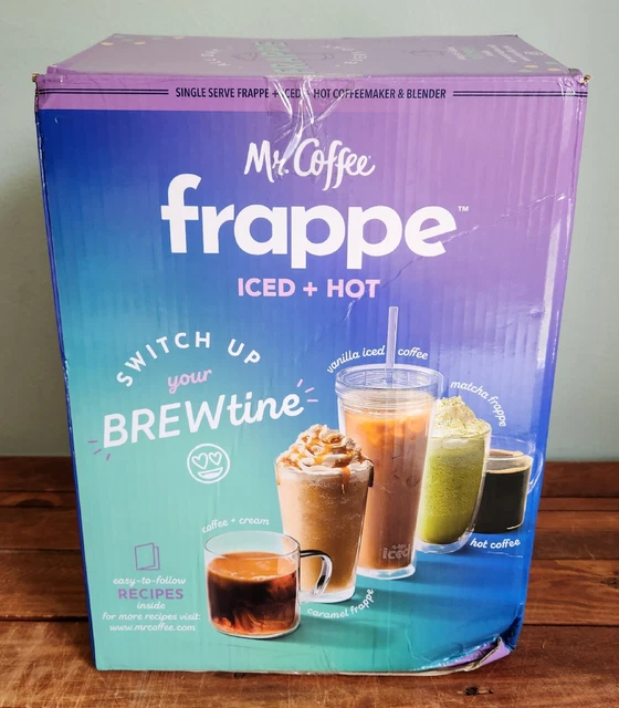 MR COFFEE SINGLE Serve Frappe Iced Hot Coffee Maker Blender 3 in 1