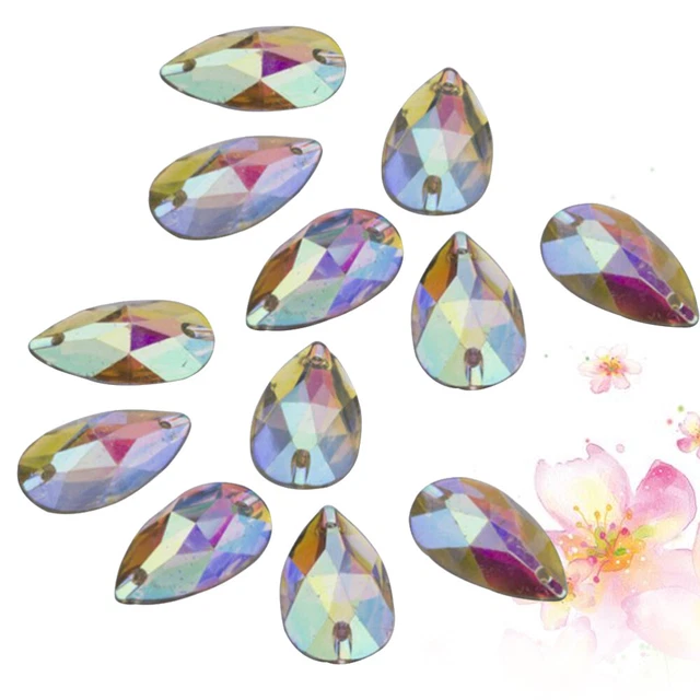 100 PCS Strass En Forme De Larme Accessoires Bling Décoration Cristal