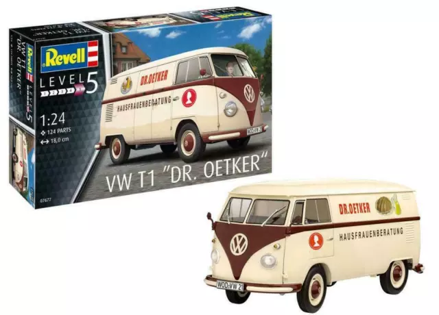 Revell 07677 VW T1 Box Truck " Dr.Oetker " Plastic Model Kit 1:24 New