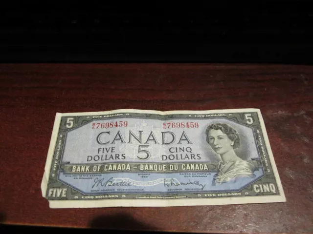 1954 - Canada $5 bill - Canadian five dollar note - MS7698459
