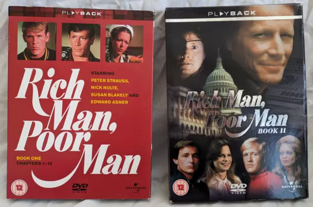 RICH MAN, POOR MAN - Book 1 & Book 2 - Region 2 DVD - Classic TV Drama