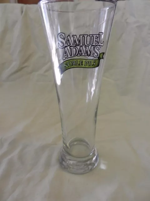 SAMUEL ADAMS NOBLE Pils Flute Style Beer Glass with logos $22.50 - PicClick
