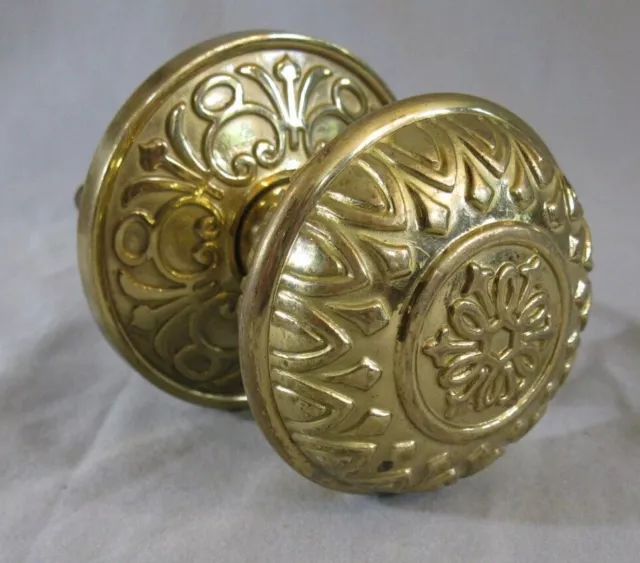 One Side Decorative Ornate Solid Brass Doorknob BEAUTIFUL Very Heavy