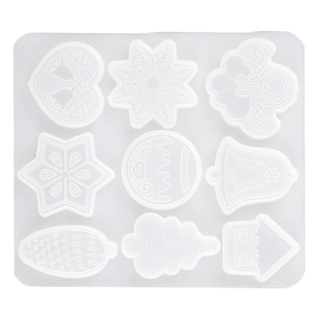 Christmas Stencils Silica Gel Resin Casting Molds Epoxy Crafts Tray