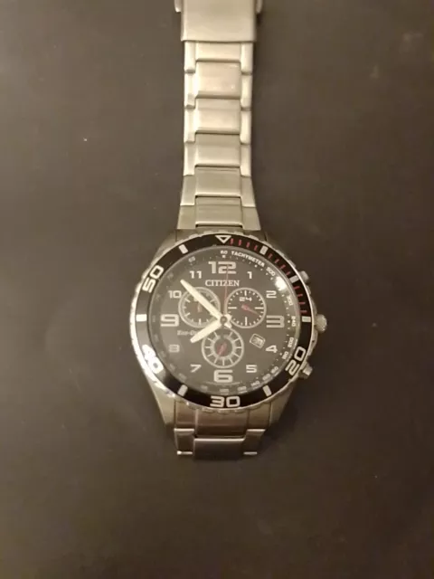 NEW CITIZEN MENS Eco Drive Chronograph Day Date Watch H500 S094542