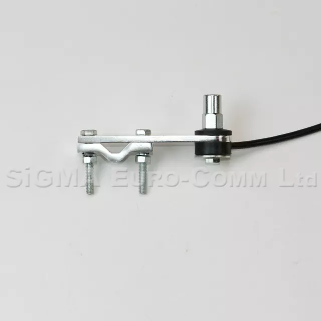 Sigma Double Groove Flat Bar  Mirror Mount Kit with Cable CB Aerial / Antenna