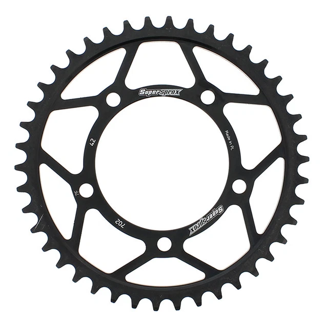Supersprox Rear Steel Sprocket 42T Black RFE-702-42-BLK