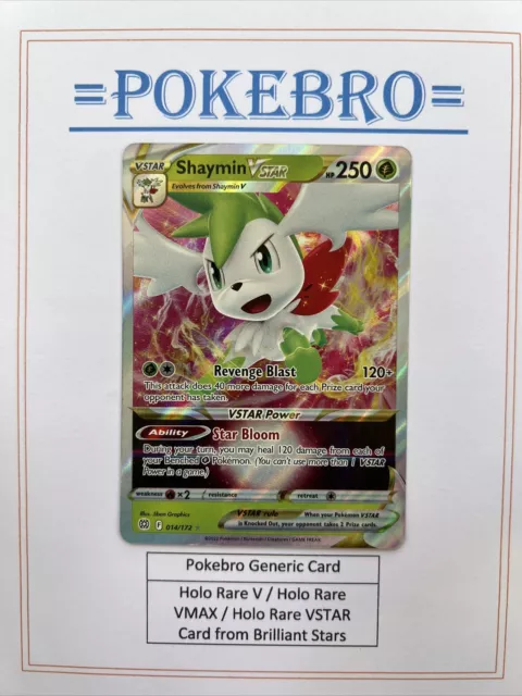 Shaymin V STAR 014/172 Ultra Rare Pokemon Card Brilliant Stars Naer Mi