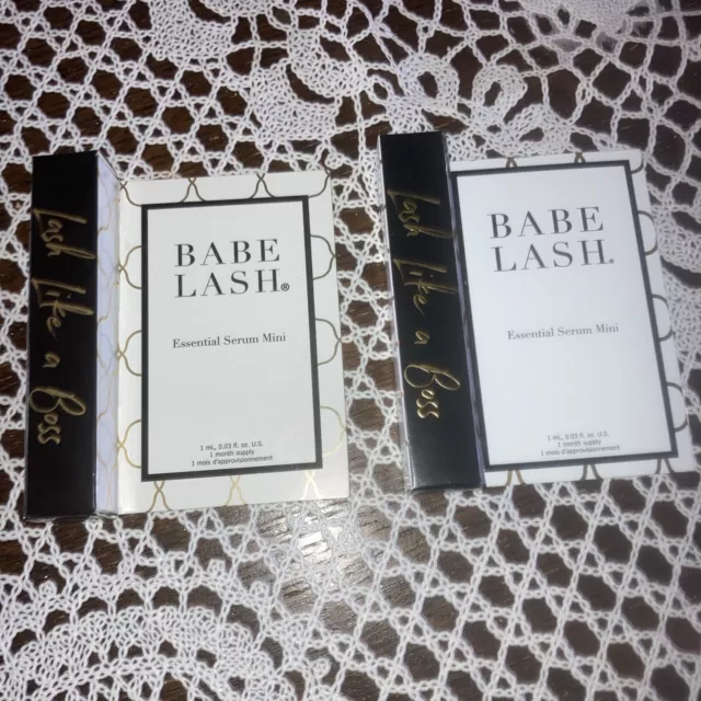 2 BRAND NEW SEALED BABE LASH ESSENTIAL 1ml each Longer Bolder Lashes 2mo Supply