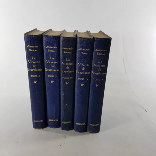 Alexandre Duma, Le vicomte de Bragelonne, en 5 vol, 1952, MOUSQUETAIRES,AVENTURE