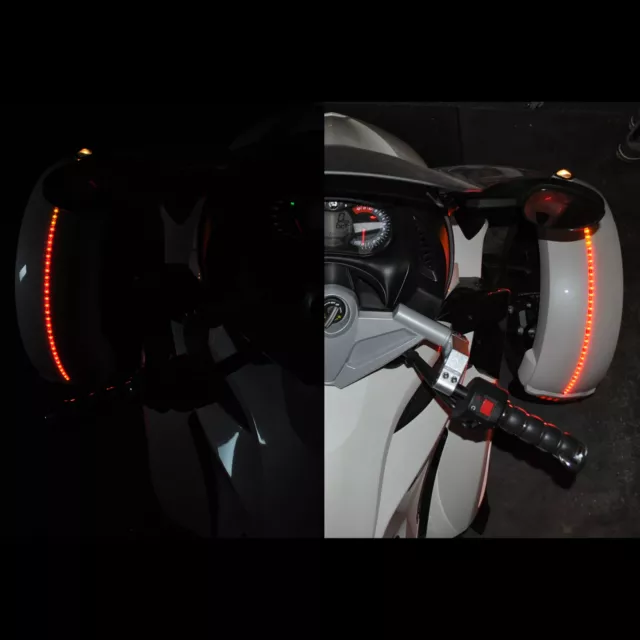 Light Flex Red Amber Can Am Spyder 1x Dual Color LED Fender Channel Strip ST 3