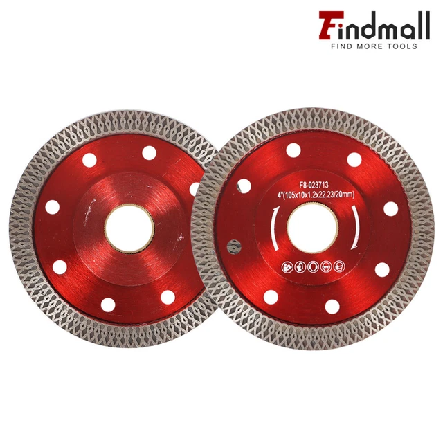 Findmall 5Pcs 4" Dry Wet Diamond Porcelain Saw Blades Ceramic Cutting Disc Wheel