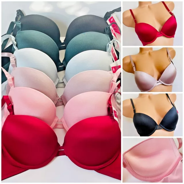 1-6 BRAS WOMEN Power Push up Max Extreme Lift Bra Add 2 Cup Size