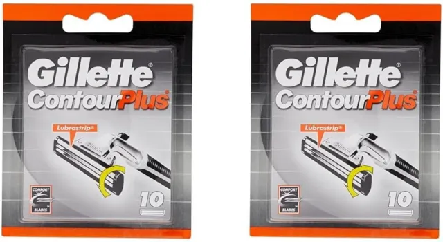 Gillette Contour Plus Razor Blades Men, Pack of 20 Razor Blades