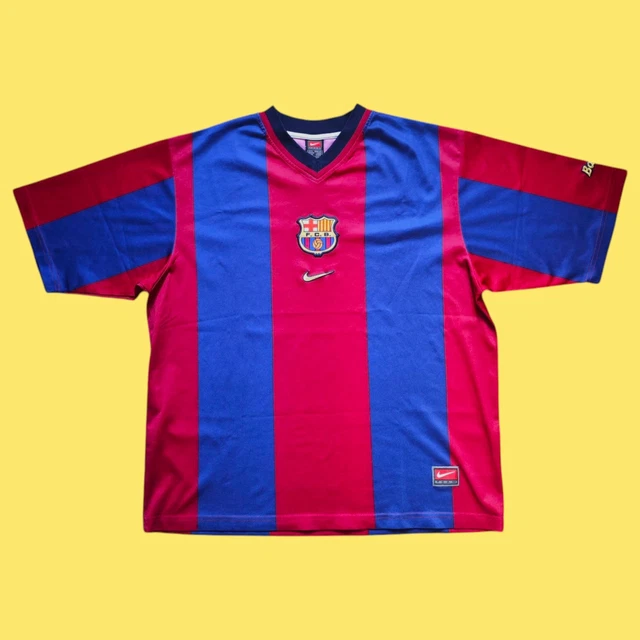 FC BARCELLONA 1998 1999 2000 Nike Size XL Home Vintage Football