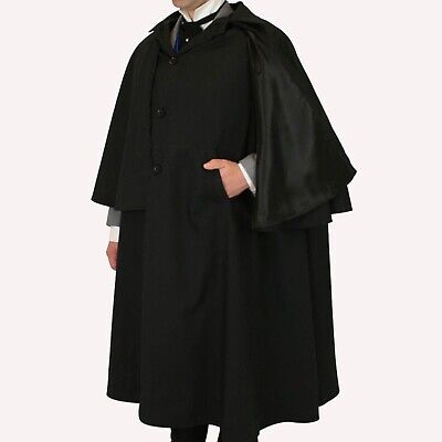 Inverness Cape - 100% Wool Stealthy style for the Victorian gentleman, cape coat