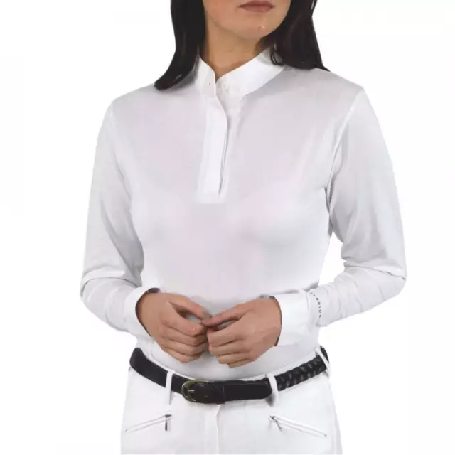 Aubrion Ladies Long Sleeve Stock Shirt White