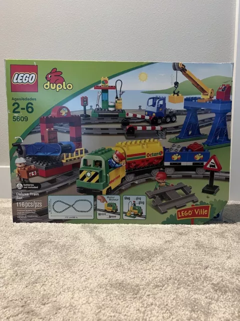 LEGO Duplo 2 Sets Deluxe Train Set 10507 & 10506 Track System Accessory Kit