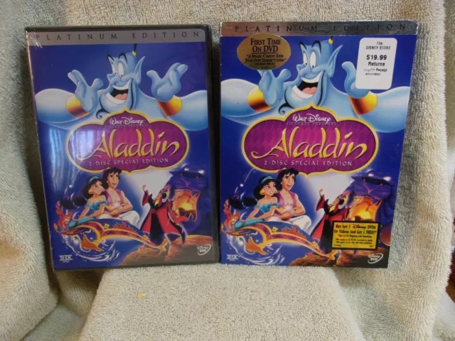 ALADDIN (DVD, 2-Disc) FACTORY SEALED WITH BUENA VISTA STAMPED SHRINKWRAP W/ SLIP