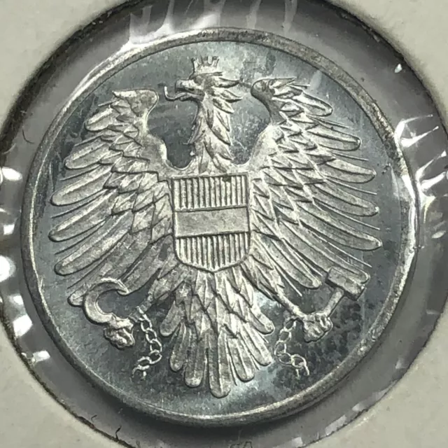 1962 Austria Uncirculated 2 Groschen Foreign Coin #2128