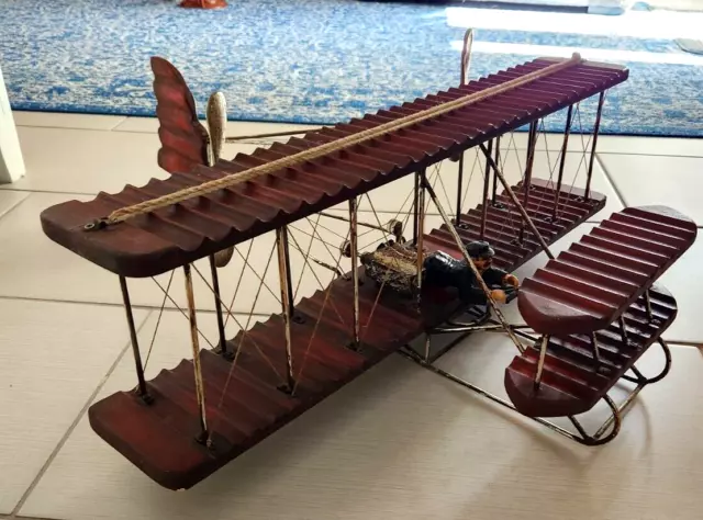 Wood Zeppelin-Staakin Airplane Model Large 27" across