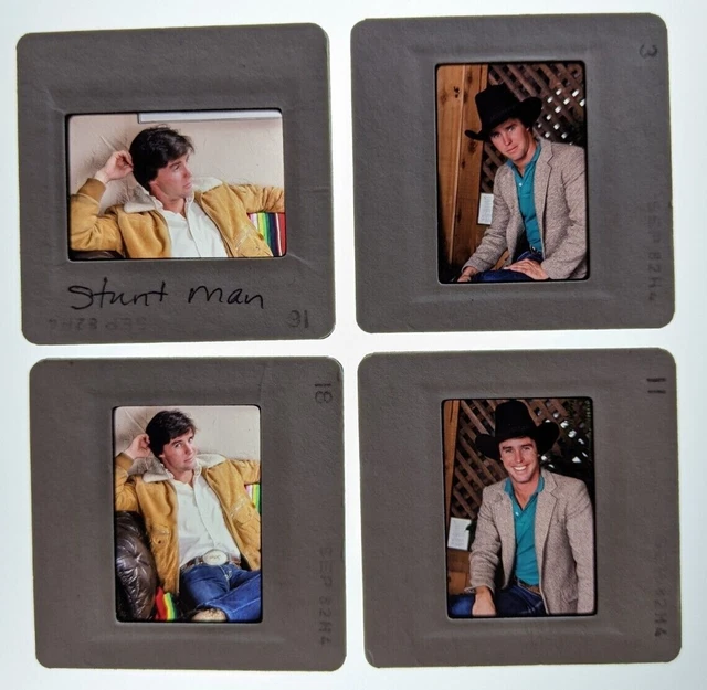 Dw6-449 Stunt Man 80'S Lot (4) 35Mm Orig Slide Via Dianna Whitley