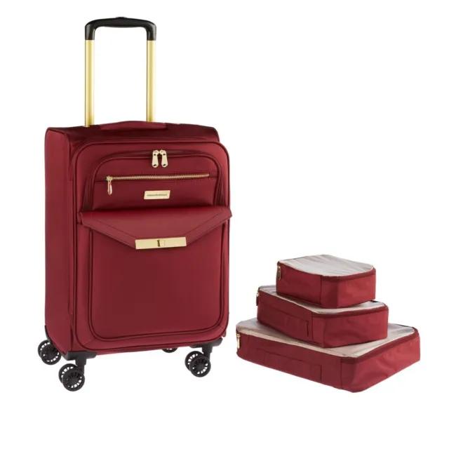 Samantha Brown 4 Piece Luggage Set- 22" Spinner & 3 Packing Cubes-Black - NWT - 2