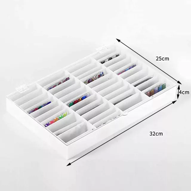 44-Grid Nail Art Display Box Fake Nail Tips Container Storage Case Organizer
