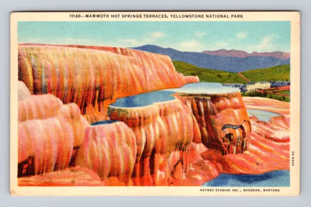 YELLOWSTONE NATIONAL PARK-MAMMOTH Hot Springs Terraces Vintage c1966 ...