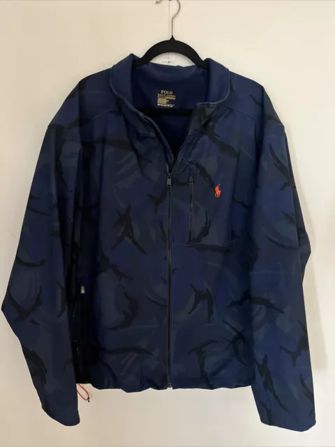 Polo Ralph Lauren Performance Men’s Full Zip Blend Jacket Blue Camo Size 3XB Big