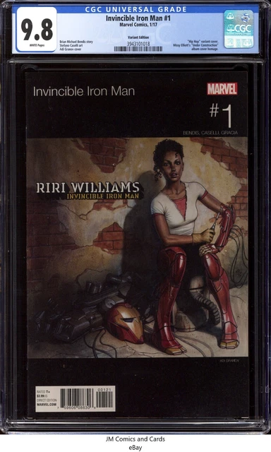 Invincible Iron Man #1 2017 CGC 9.8 wp Hip Hop Missy Elliott Cover Homage