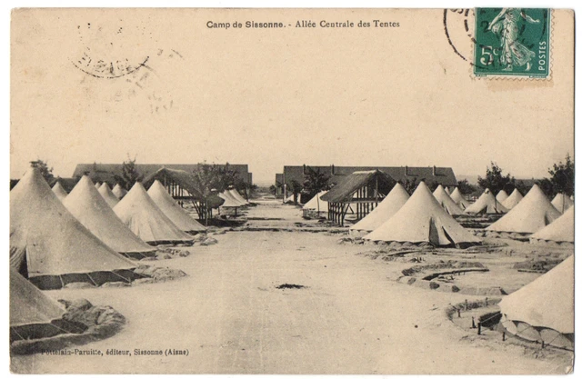 CPA Aviation – Camp De Sissonne (Aisne) – Avion Au Départ – 1919/1938