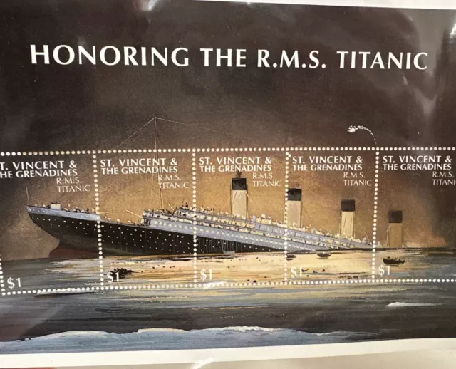 RMS TITANIC White Star Line Ocean Liner Passenger Cruise Ship Stamp Collection