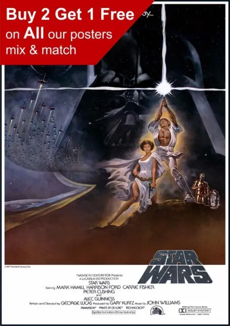 Star Wars 1977 Vintage Movie Poster  A5 A4 A3 A2 A1