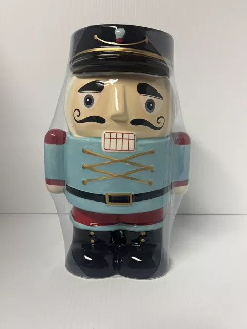 Sleigh Bell Bistro - NUTCRACKER COOKIE JAR - 10.5” Tall - NEW In Package