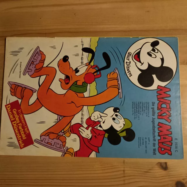 Micky Maus 1972 Heft 4 Walt Disney, Z. 2 mit allen Beilagen