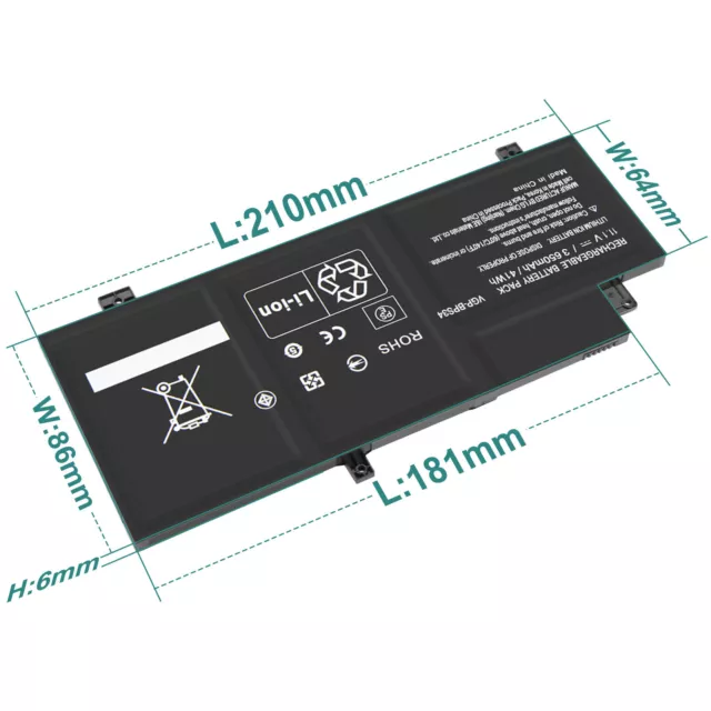 VGP-BPS34 VGP-BPL34 Battery 11.1V 41Wh For Sony Vaio Fit 15 SVF14A SVF15A FIT15A 2