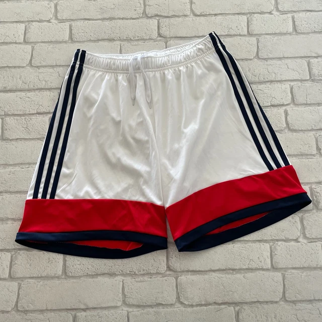 Adidas Shorts Mens Medium M Football Soccer White Sports Training Adult