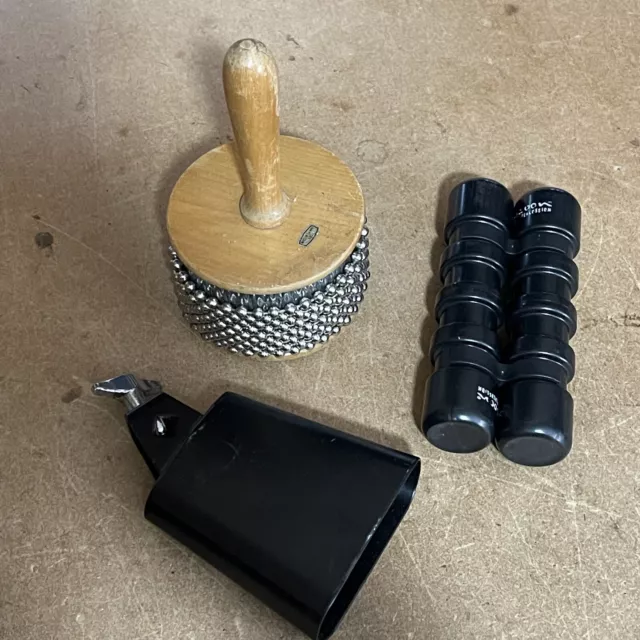 Hand Percussion Bundle Cowbell Shakers Etc #1018