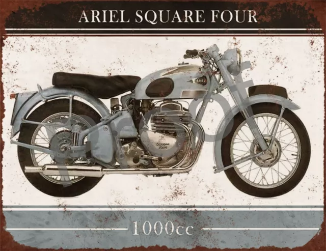 Ariel Square Four #S2 Sign 8 X 6" Garage Shed Aluminium Metal Bike Vintage