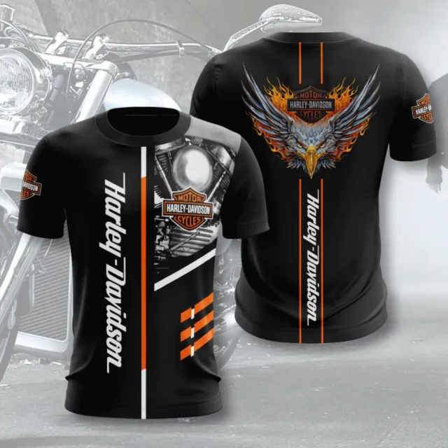 Männer Motor Motorrad Davidson Motiv Streetwear T-Shirt Shirt