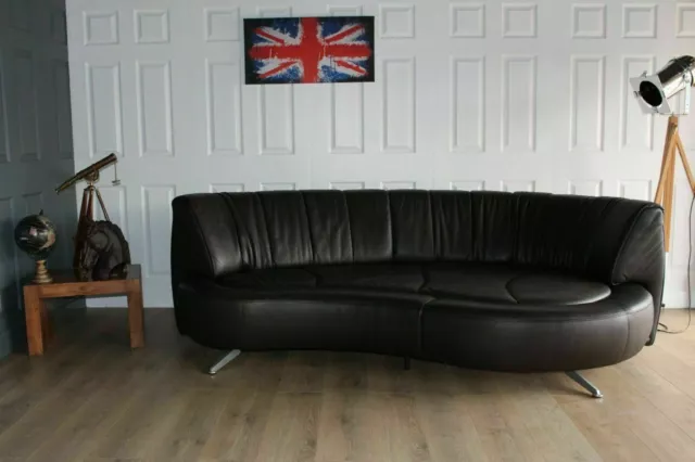 Designer DE SEDE DS164 brown leather sofa RRP £15 000 when new current model