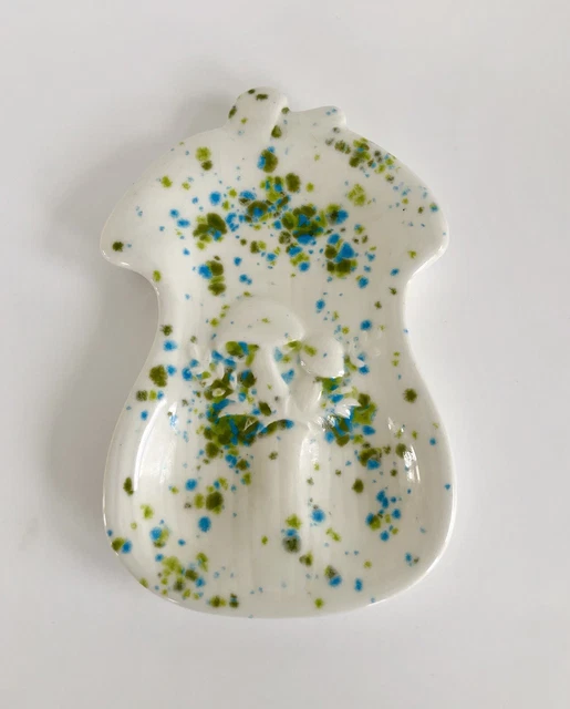 Vintage Speckled Student Art Ceramic Pottery 1976 Mushrooms